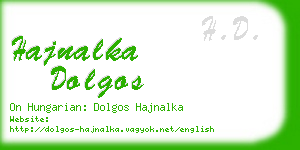 hajnalka dolgos business card